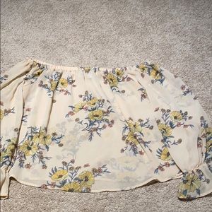 Cute floral off the shoulder